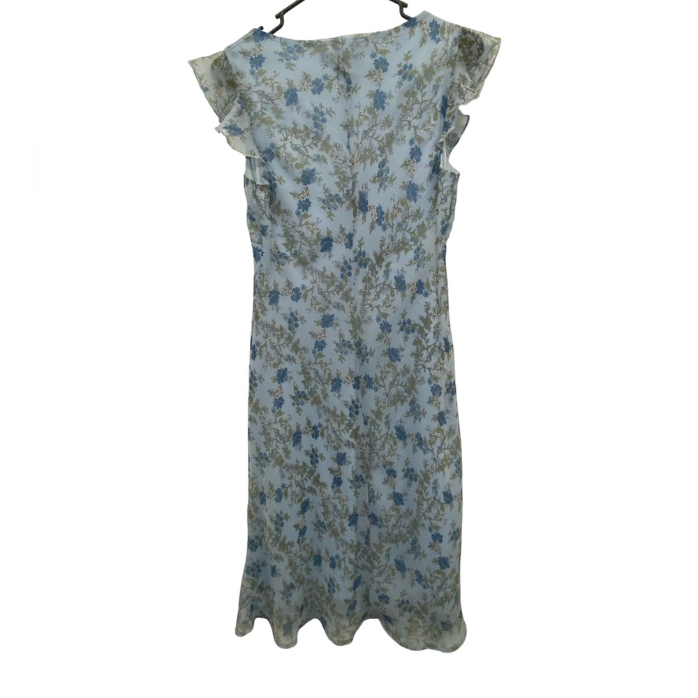 Marks & Spencer Blue and White Floral Midi Dress - Picture 2 of 4